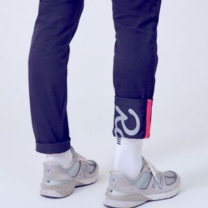 Rapha City Denim Stretch Trousers Cycling Reflective Logo Blue 32 X 30